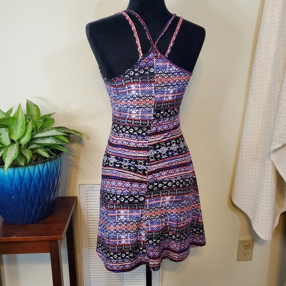 Mudd Multi-colored Juniors  Summer Dress, Purple, Blue, White, XS - Picture 4 of 15